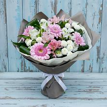 Букет цветов из:  Герберы, Альстромерии и Хризантемы в Тынде