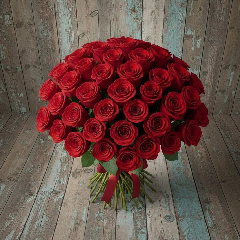 Букет 55 Красных роз Фридом в Тынде