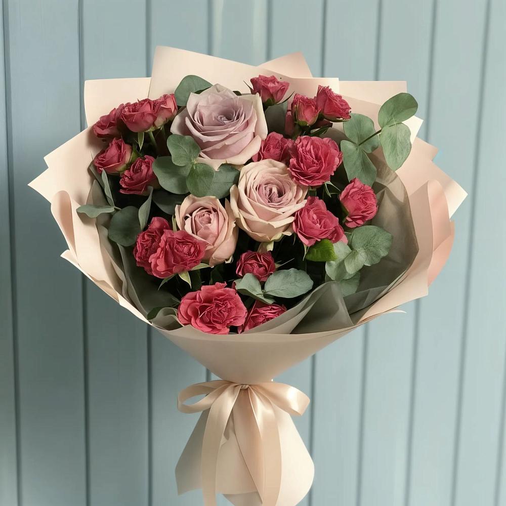 Букет цветов из: Гвоздики и Розы в Тынде
