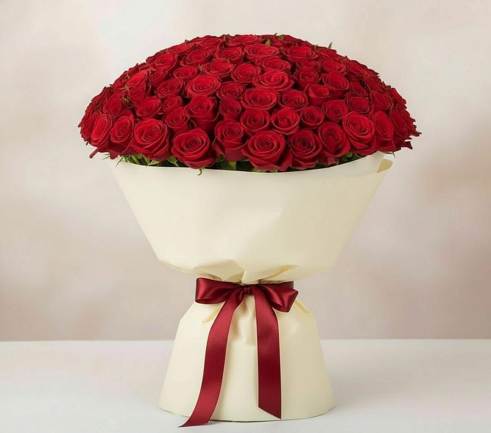 Букет 101 Красная роза Милано в Тынде