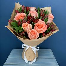 Букет цветов из:  Розы и Альстромерии #REPLACE_PRED# Тынде