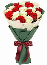 Букет Микс из красных и белых роз #REPLACE_PRED# Тынде