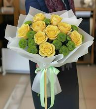 Букет цветов из:  Хризантемы и Розы в Тынде