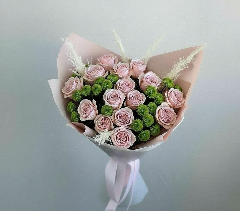 Букет цветов из: Розы и Хризантемы в Тынде