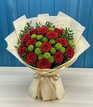 Букет цветов из:  Розы и Хризантемы в Тынде